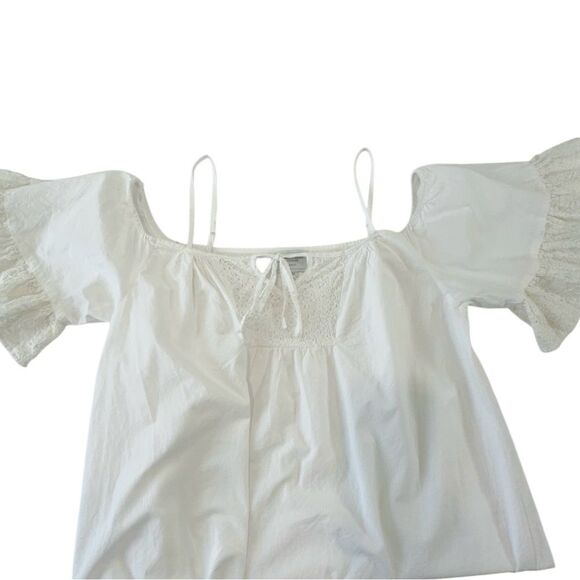 Romeo & Juliet Couture Beach Cotton Crisp Poplin Swim Cover Up, M - Picture 4 of 11